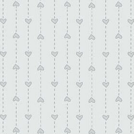 Basically Hugs - Rows of Little Hearts in Grey