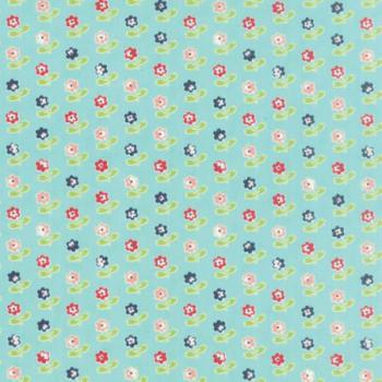 Vintage Picnic - Aqua Rosie