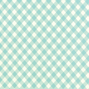 Vintage Picnic - Aqua Check 108" Wide back