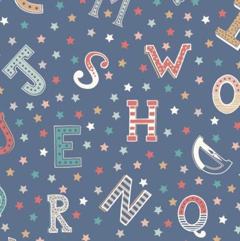 Vintage Circus Vintage Letters Blue