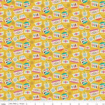 Vintage Kitchen Dishes Yellow