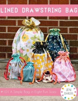 Jeni Baker - Lined Drawstring Bag
