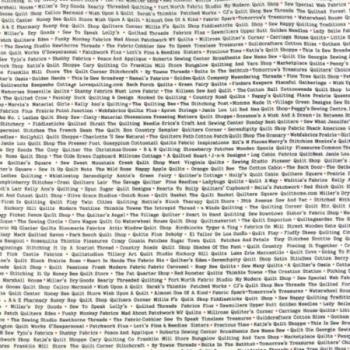 Mama Said Sew Revisited - Store Names Black on White