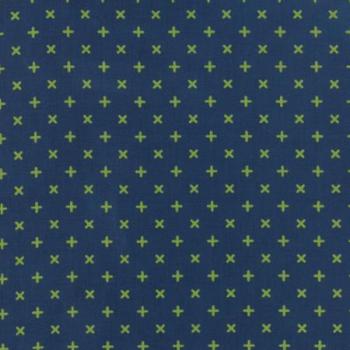 Moda's Best Day Ever by Prairie Grass - Floral Geometric Math Nerd Dark Blue