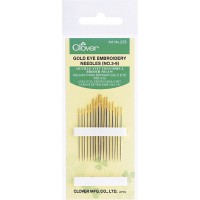 Clover Gold Eye Embroidery Needles Sizes 3/9
