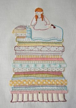 Princess & The Pea Embroidery Pattern