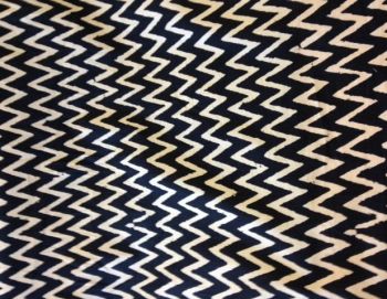 Navy Zig Zag Cotton Lawn - 58" wide
