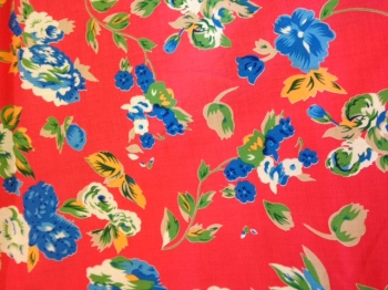 Coral Floral Cotton Lawn - 58" wide